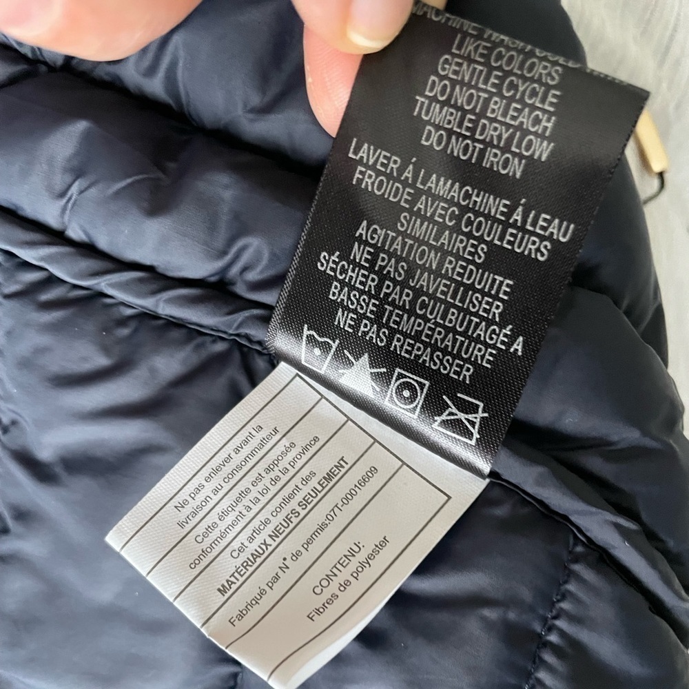 J.STYLE puff light jacket with hood navy size M - Picture 8 of 11